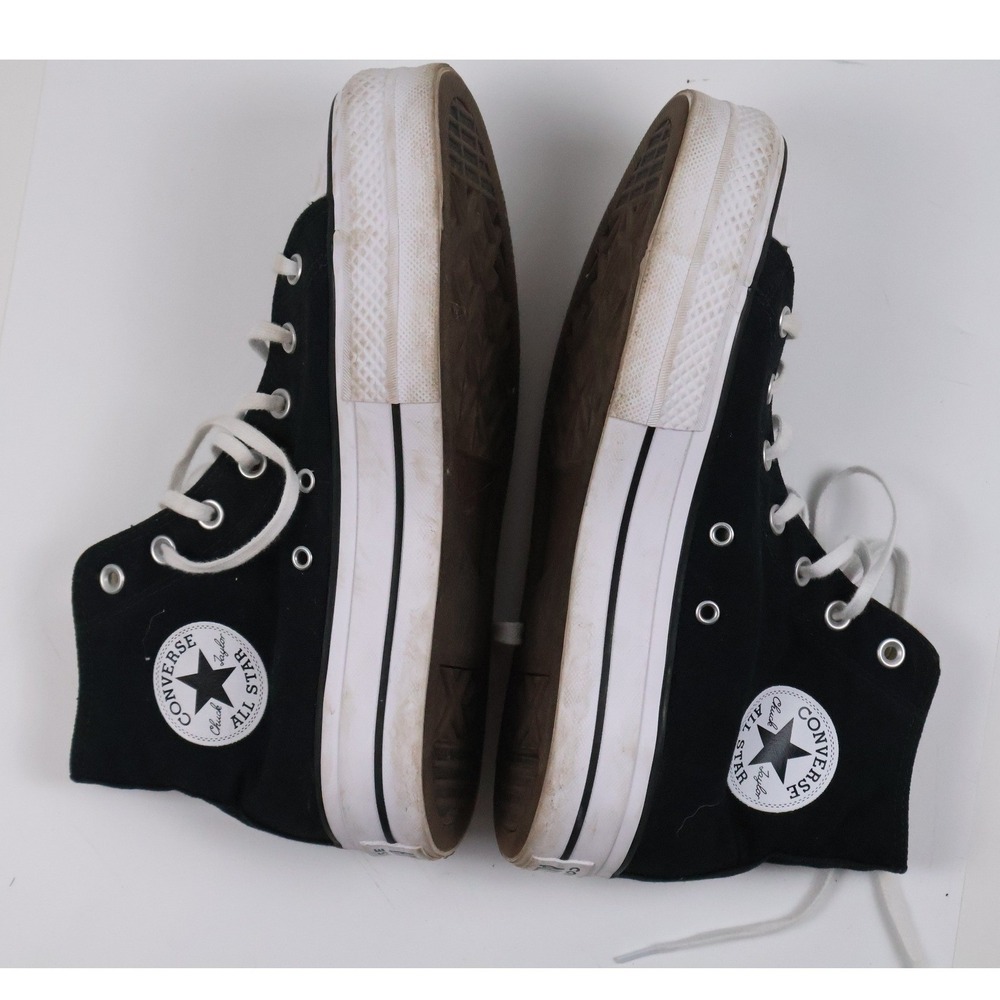 Converse Chuck Taylor All Star Lift Platform Black White 9.5 Womens 560845F